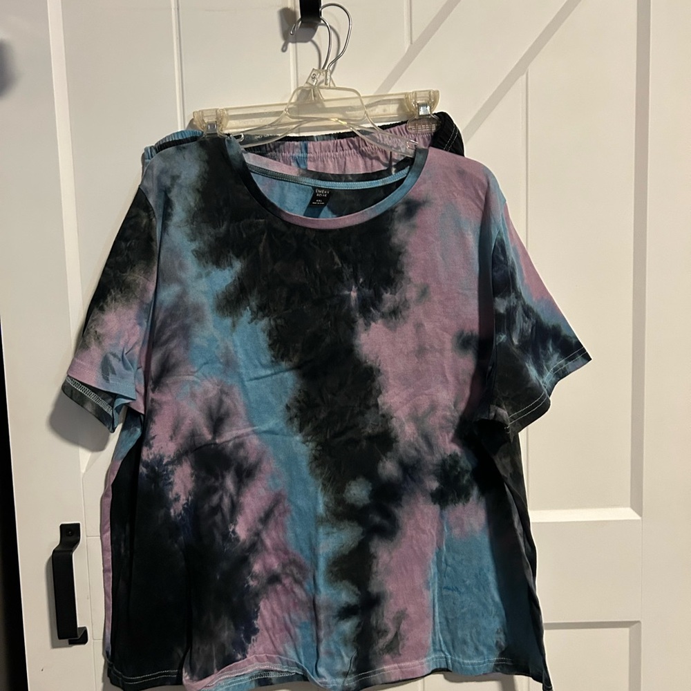 Casual Tie-Dye Shorts Set 4xl